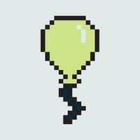 une pixel art ballon avec une noir corde vecteur