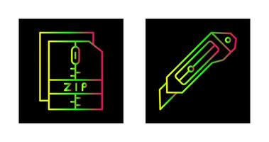 coupeur et Zip *: français fichier icône vecteur