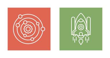solaire systèmes et espace Navette icône vecteur