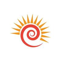 Soleil logo vecteur modèle et symbole conception