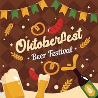 fête de la bière oktoberfest vecteur