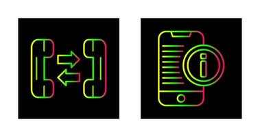 téléphone appel et téléphone intelligent icône vecteur