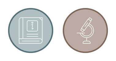 information et microscope icône vecteur