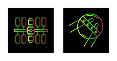 espace station et spoutnik icône vecteur