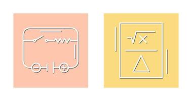 électrique circuit et formule icône vecteur