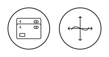 plusieurs cartes et graphique icône vecteur