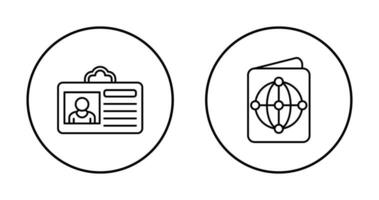 criminel carte et passeport icône vecteur