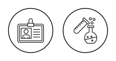 identité et laboratoire icône vecteur