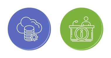 nuage Les données et information bureau icône vecteur