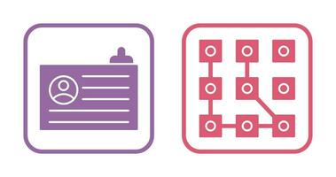 Compte et modèle icône vecteur