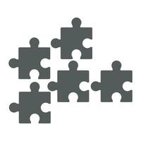 scie sauteuse puzzle pièces vecteur concept icône ou symbole dans mince ligne style.