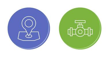 emplacement et plomberie icône vecteur