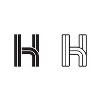 Facile initiale lettre h logo vecteur