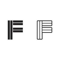 Facile initiale lettre F logo. vecteur
