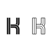 Facile initiale lettre k logo. vecteur