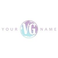 vg initiale logo aquarelle vecteur conception