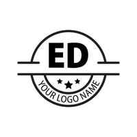 lettre ed logo. e ré. ed logo conception vecteur illustration pour Créatif entreprise, entreprise, industrie. pro vecteur