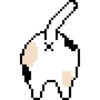 chat dessin animé icône dans pixel style vecteur