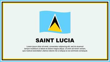 Saint lucia drapeau abstrait Contexte conception modèle. Saint lucia indépendance journée bannière social médias vecteur illustration. Saint lucia bannière