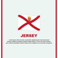 Jersey drapeau Contexte conception modèle. Jersey indépendance journée bannière social médias poste. Jersey dessin animé vecteur