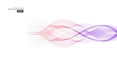 abstrait de vecteur de vague de ligne violette.