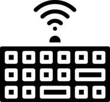 illustration de conception d'icône de vecteur de clavier sans fil