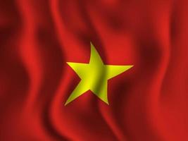 style ondulé du drapeau vietnamien pour le jour de l'indépendance vecteur