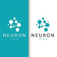 neurone logo, neurone nerf ou algue vecteur abstrait molécule conception, modèle illustration