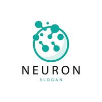 neurone logo, neurone nerf ou algue vecteur abstrait molécule conception, modèle illustration