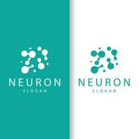 neurone logo, neurone nerf ou algue vecteur abstrait molécule conception, modèle illustration