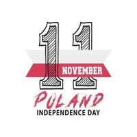 novembre 11, Pologne indépendance journée. content indépendance journée de Pologne vecteur