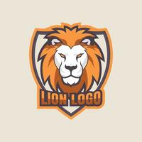 Lion esport jeu mascotte logo conception modèle vecteur