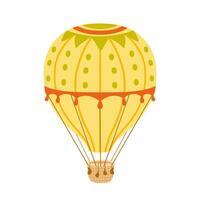 ancien chaud air ballon. vecteur illustration isolé sur blanc