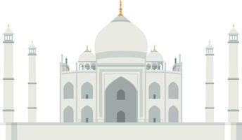 taj Mahal, agra, Inde. isolé sur blanc Contexte vecteur illustration.