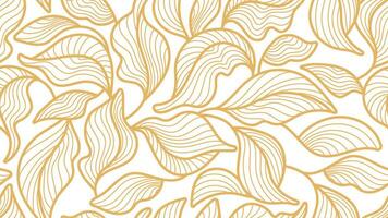 d'or feuilles, sans couture modèle. graphique art ligne vecteur