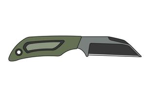 des gamins dessin dessin animé vecteur illustration Wharncliffe couteau isolé dans griffonnage style