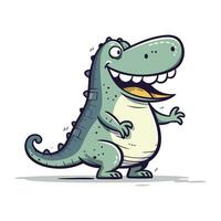 dessin animé crocodile. vecteur illustration. mignonne crocodile.