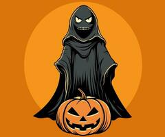 noir fantôme illustration Halloween concept vecteur