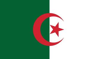 plat illustration de Algérie drapeau. Algérie drapeau conception. vecteur