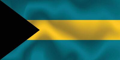 plat illustration de Bahamas drapeau. Bahamas drapeau conception. Bahamas vague drapeau. vecteur