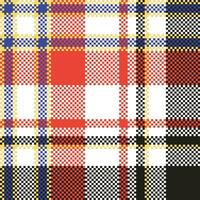 plaid mosaïque pixel sans couture modèle vecteur