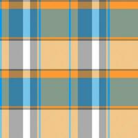 Orange bleu moderne plaid sans couture en tissu texture vecteur