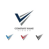 vecteur de modèle de logo lettre v