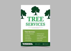 modèle de conception de flyer de service d'arbre vecteur