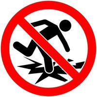 danger signe faire ne pas marcher sur la glace vecteur