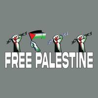 gratuit Palestine ou supporter avec Palestine révolution et drapeau vecteur