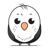 mignonne dessin animé hibou. vecteur illustration isolé sur une blanc Contexte.