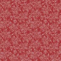 floral sans couture modèle avec feuilles et baies dans du vin rouge et crème couleurs, dessiné à la main et numérisé. conception pour fond d'écran, textile, tissu, emballage, Contexte. vecteur