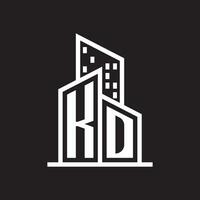 kd réel biens logo avec bâtiment style , réel biens logo Stock vecteur