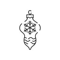 Noël jouets ligne icône. Noël de fête contour pictogramme ou signe, Noël fête ou Nouveau année cloche vecteur icône ou symbole avec vacances arbre décoration.